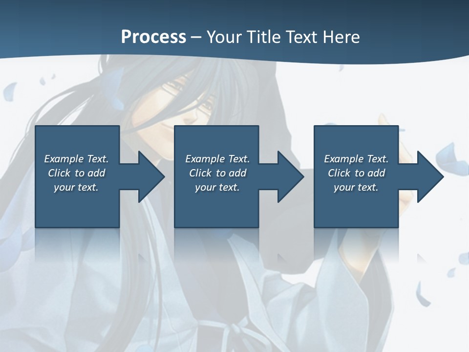 A Couple Of Anime Characters Sitting Next To Each Other PowerPoint Template