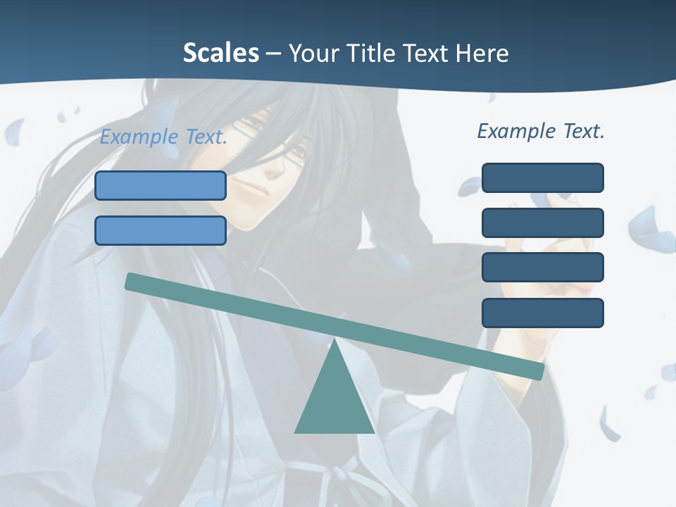 A Couple Of Anime Characters Sitting Next To Each Other PowerPoint Template
