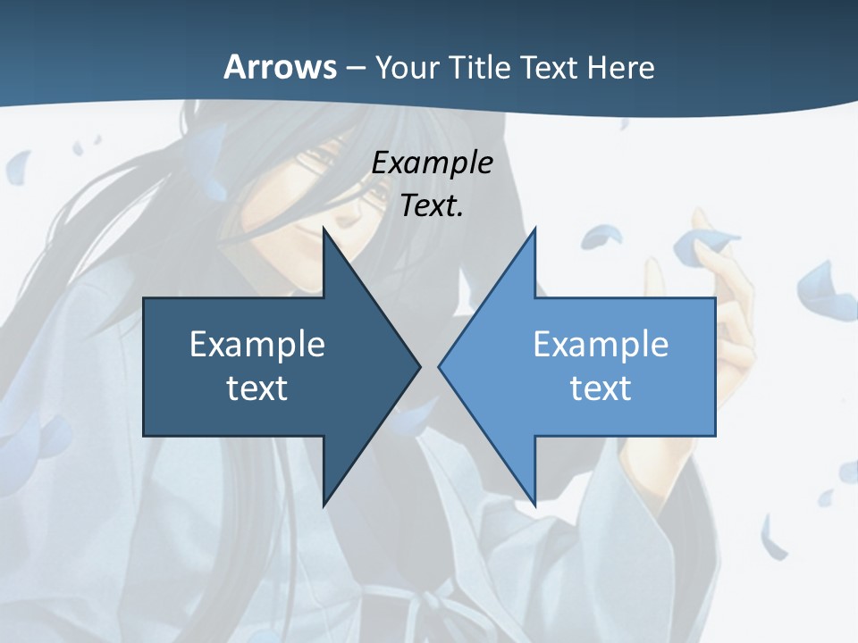 A Couple Of Anime Characters Sitting Next To Each Other PowerPoint Template
