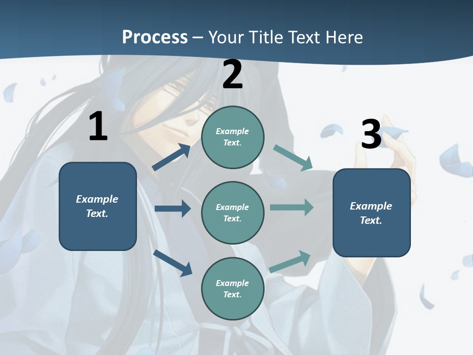 A Couple Of Anime Characters Sitting Next To Each Other PowerPoint Template