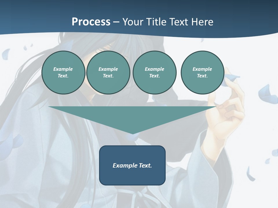 A Couple Of Anime Characters Sitting Next To Each Other PowerPoint Template