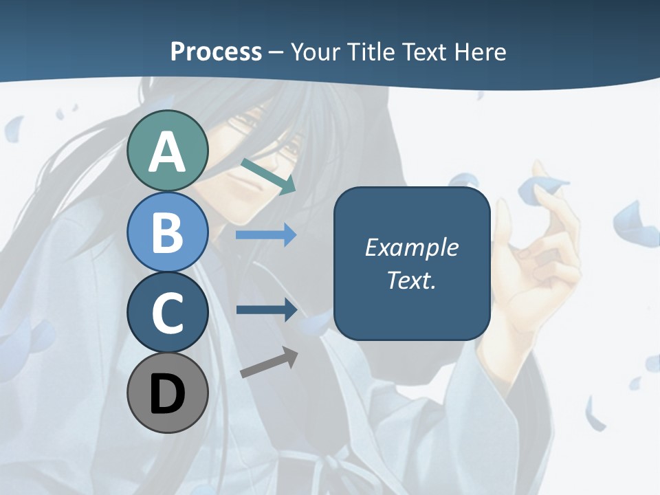 A Couple Of Anime Characters Sitting Next To Each Other PowerPoint Template