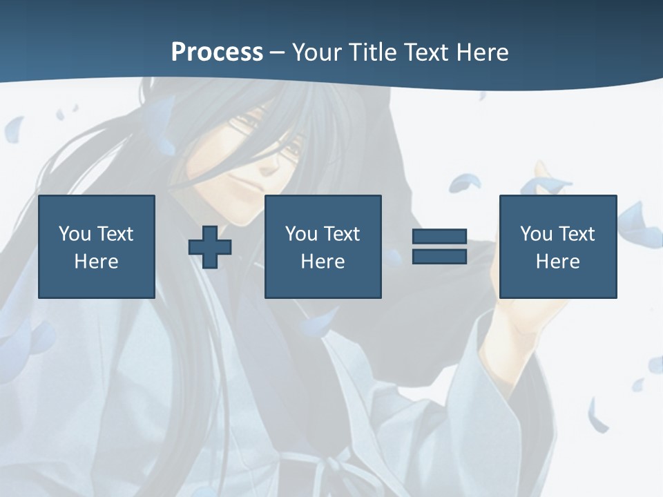 A Couple Of Anime Characters Sitting Next To Each Other PowerPoint Template