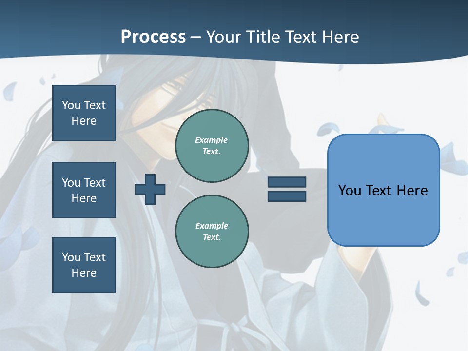 A Couple Of Anime Characters Sitting Next To Each Other PowerPoint Template