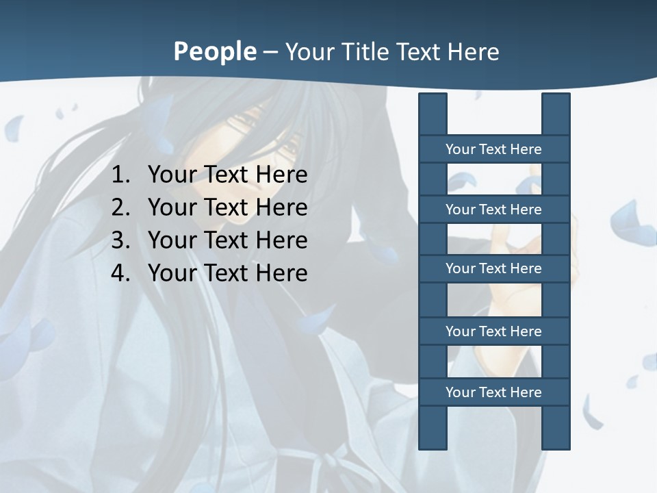 A Couple Of Anime Characters Sitting Next To Each Other PowerPoint Template