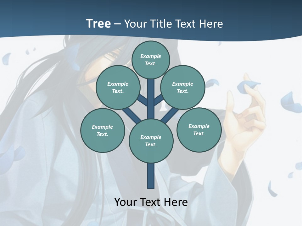 A Couple Of Anime Characters Sitting Next To Each Other PowerPoint Template
