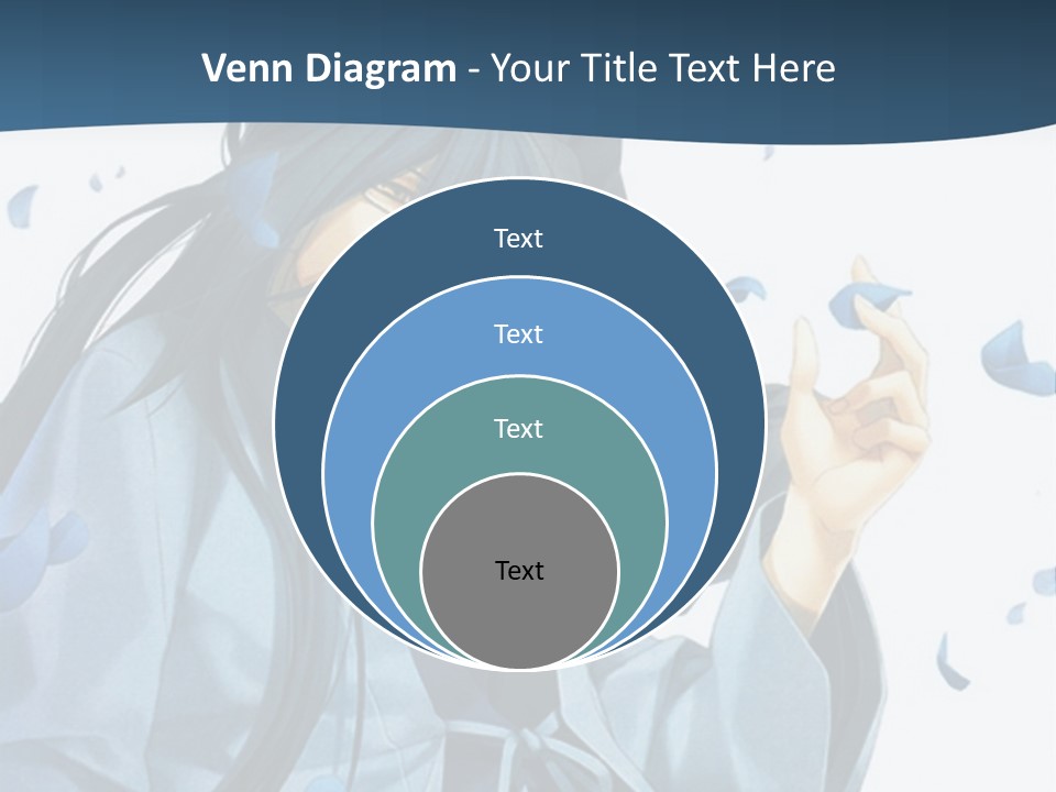 A Couple Of Anime Characters Sitting Next To Each Other PowerPoint Template