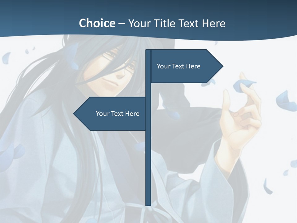 A Couple Of Anime Characters Sitting Next To Each Other PowerPoint Template