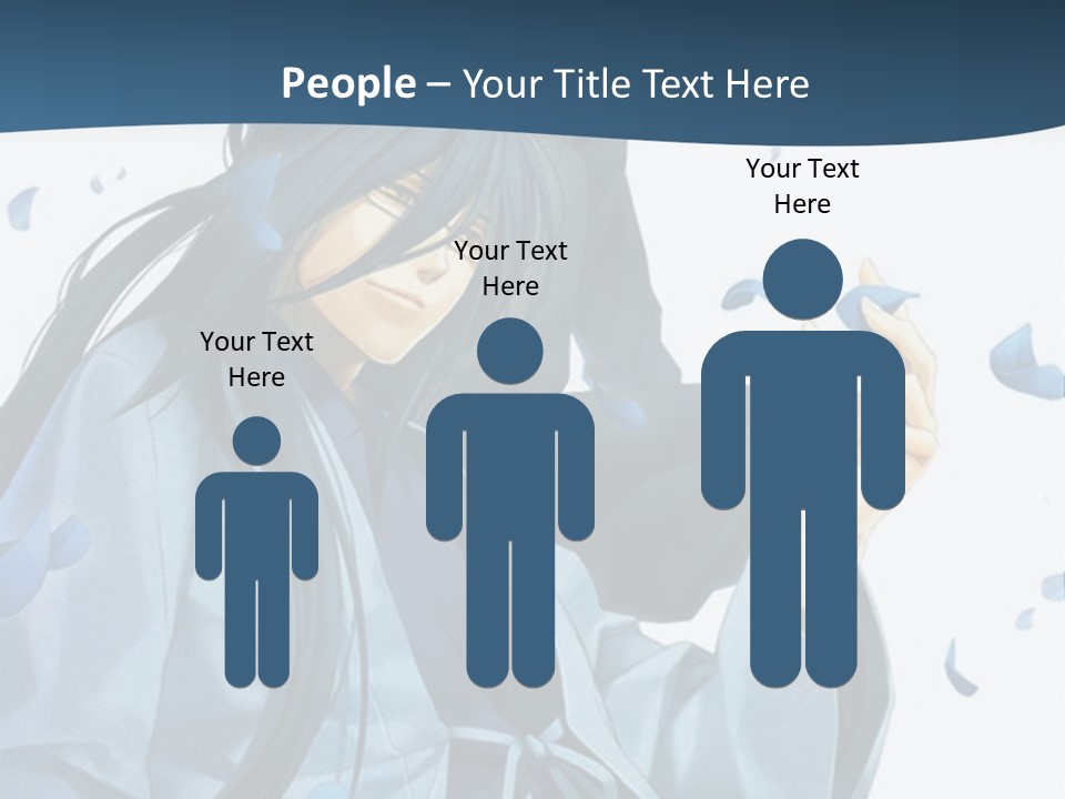 A Couple Of Anime Characters Sitting Next To Each Other PowerPoint Template