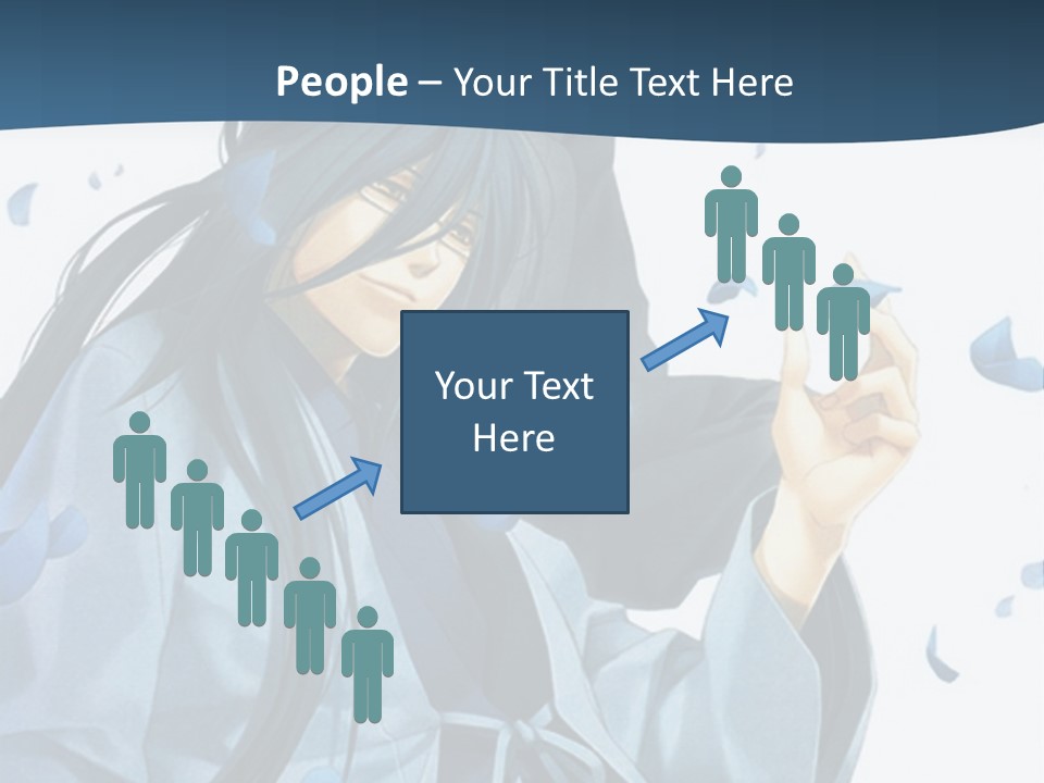 A Couple Of Anime Characters Sitting Next To Each Other PowerPoint Template