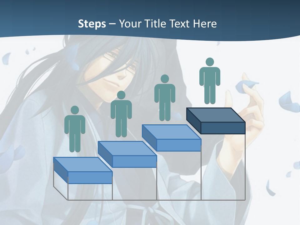 A Couple Of Anime Characters Sitting Next To Each Other PowerPoint Template