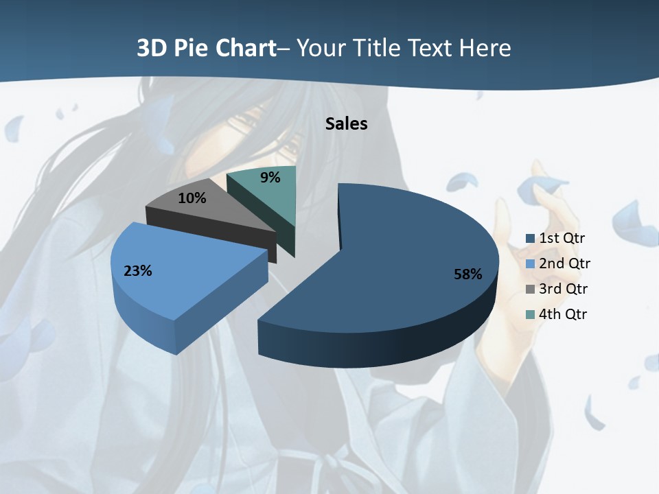 A Couple Of Anime Characters Sitting Next To Each Other PowerPoint Template