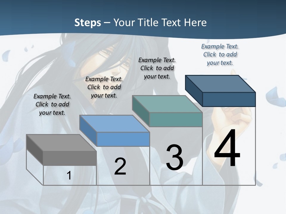 A Couple Of Anime Characters Sitting Next To Each Other PowerPoint Template