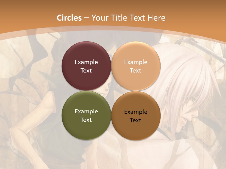 A Couple Of Anime Characters Sitting Next To Each Other PowerPoint Template