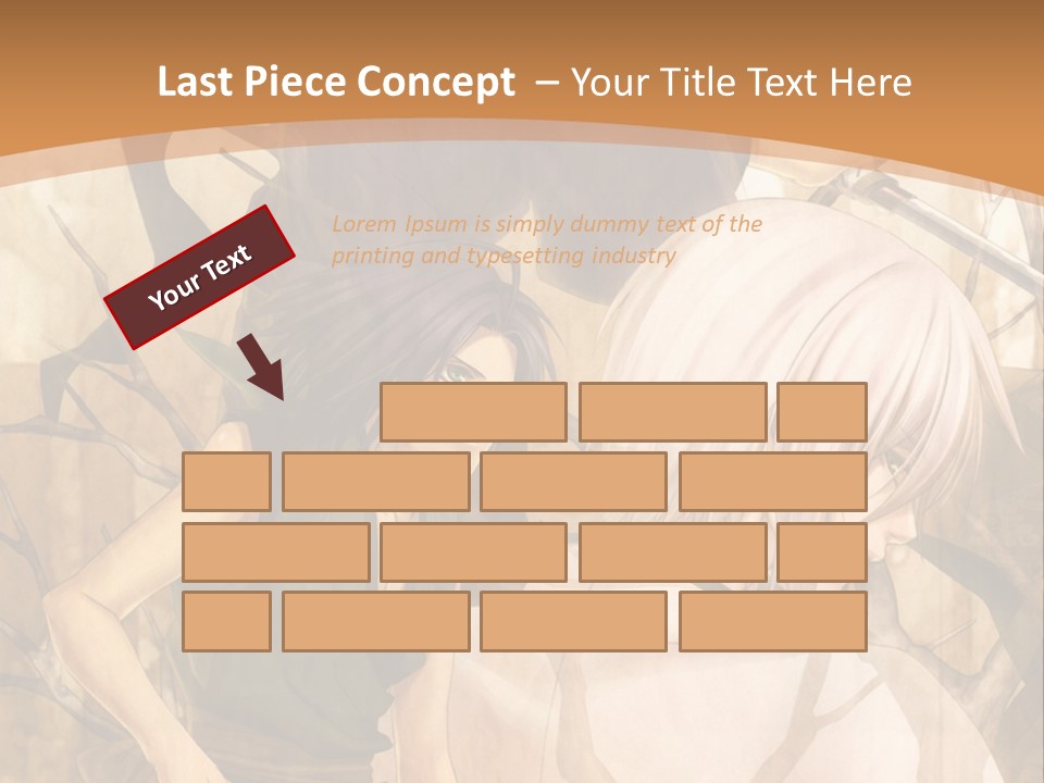 A Couple Of Anime Characters Sitting Next To Each Other PowerPoint Template