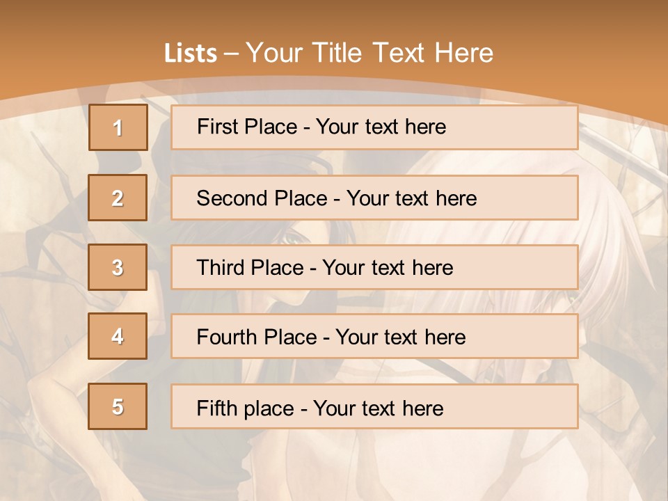 A Couple Of Anime Characters Sitting Next To Each Other PowerPoint Template