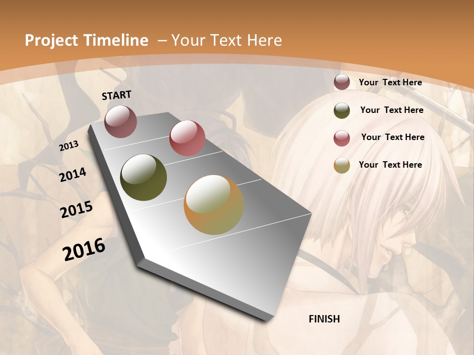 A Couple Of Anime Characters Sitting Next To Each Other PowerPoint Template