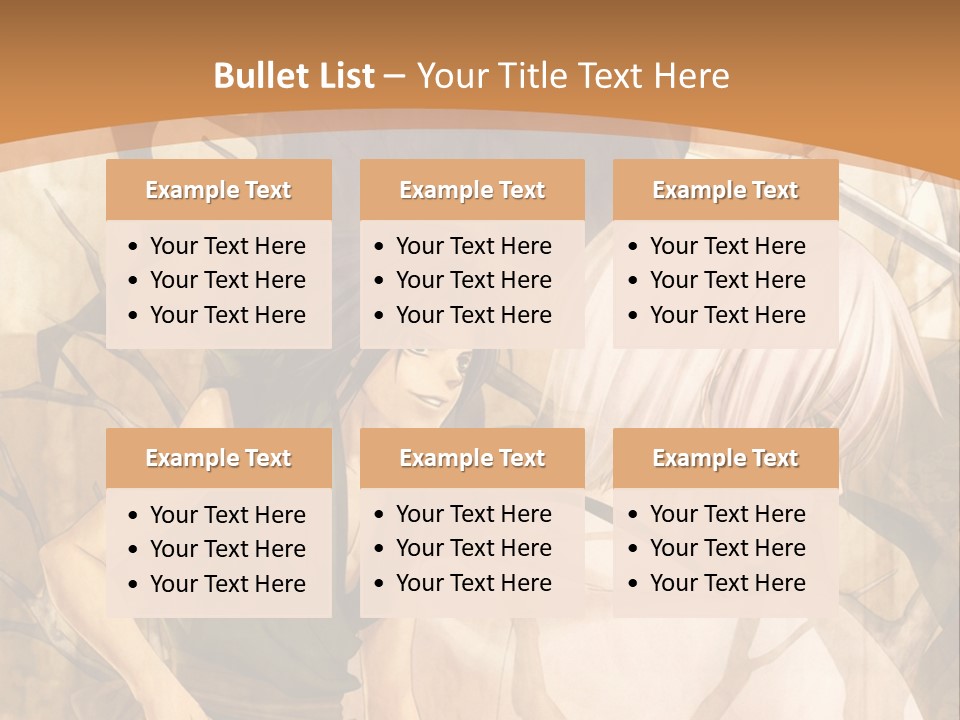 A Couple Of Anime Characters Sitting Next To Each Other PowerPoint Template