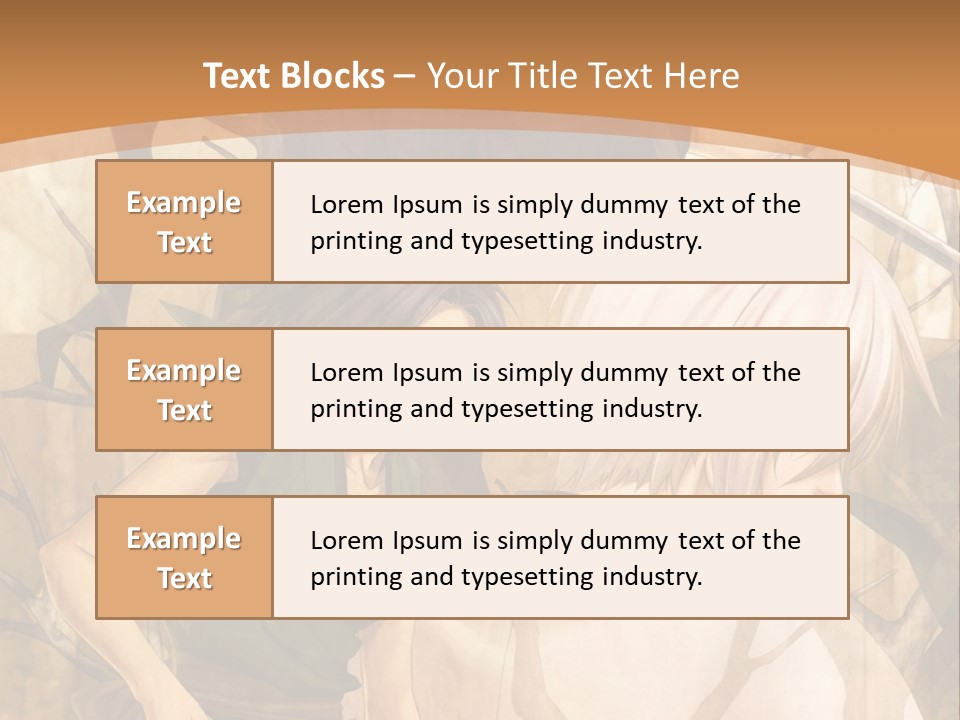 A Couple Of Anime Characters Sitting Next To Each Other PowerPoint Template