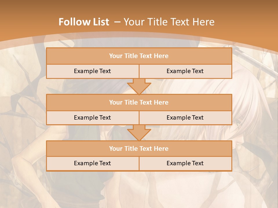 A Couple Of Anime Characters Sitting Next To Each Other PowerPoint Template