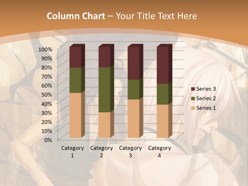 A Couple Of Anime Characters Sitting Next To Each Other PowerPoint Template