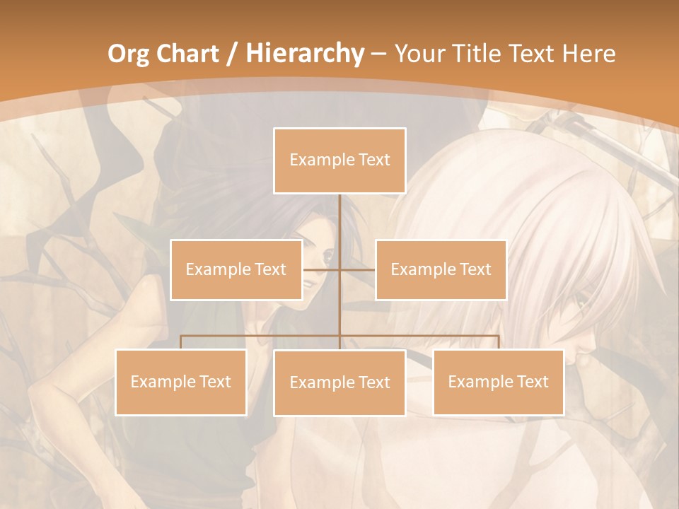 A Couple Of Anime Characters Sitting Next To Each Other PowerPoint Template