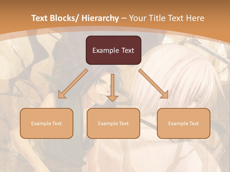 A Couple Of Anime Characters Sitting Next To Each Other PowerPoint Template