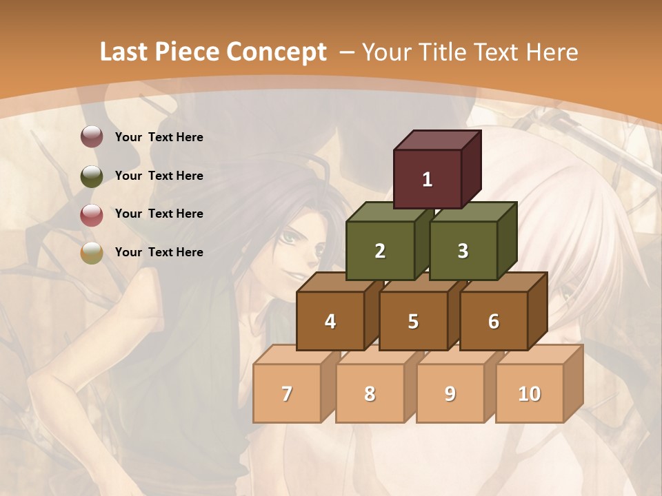 A Couple Of Anime Characters Sitting Next To Each Other PowerPoint Template