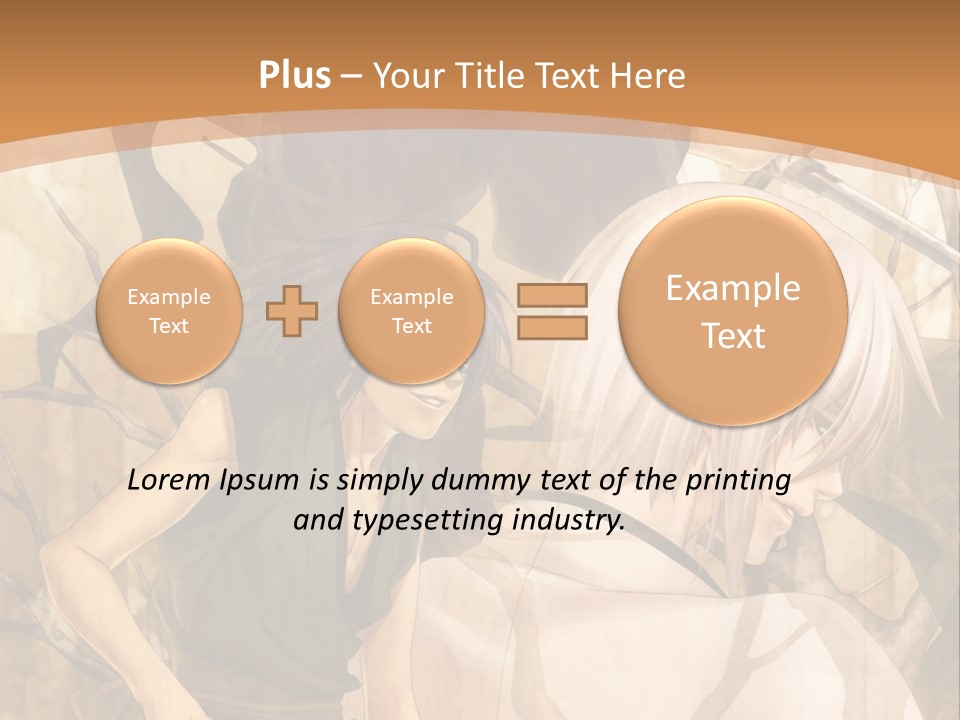 A Couple Of Anime Characters Sitting Next To Each Other PowerPoint Template