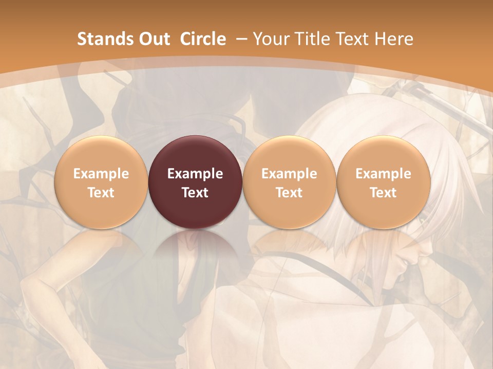 A Couple Of Anime Characters Sitting Next To Each Other PowerPoint Template