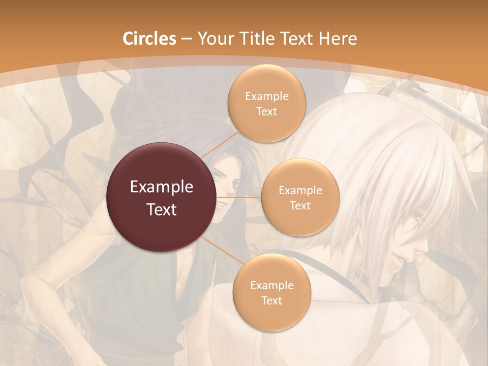 A Couple Of Anime Characters Sitting Next To Each Other PowerPoint Template