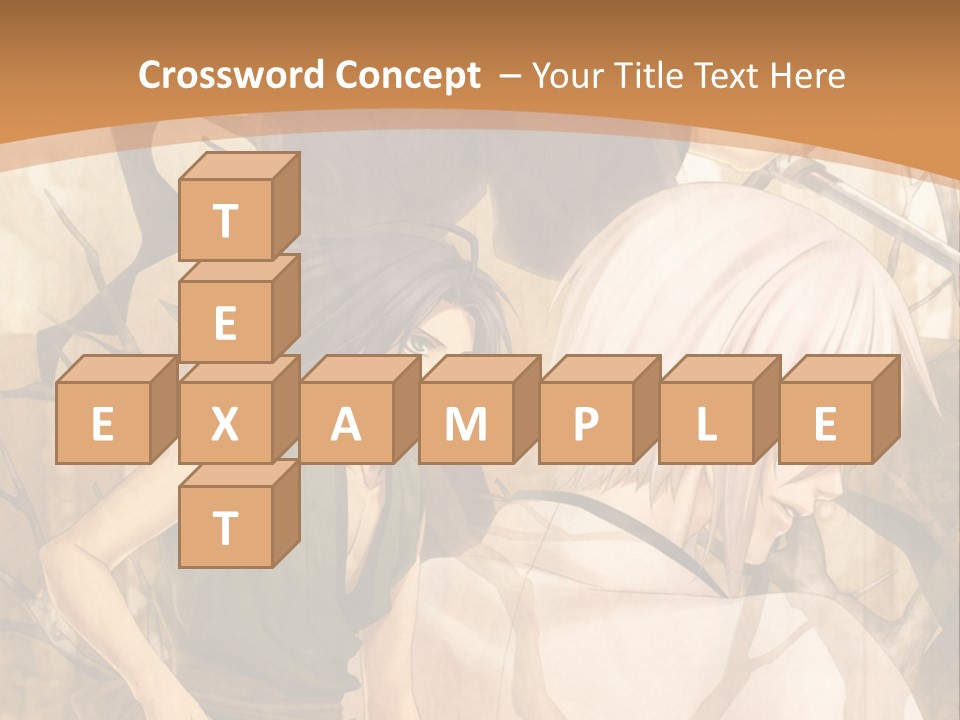 A Couple Of Anime Characters Sitting Next To Each Other PowerPoint Template