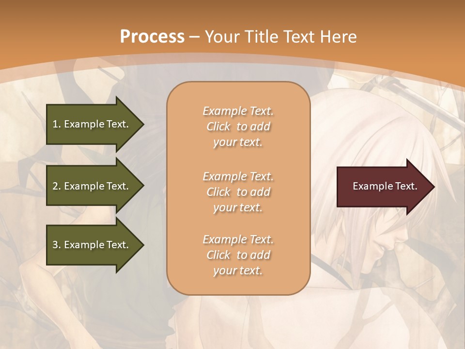 A Couple Of Anime Characters Sitting Next To Each Other PowerPoint Template
