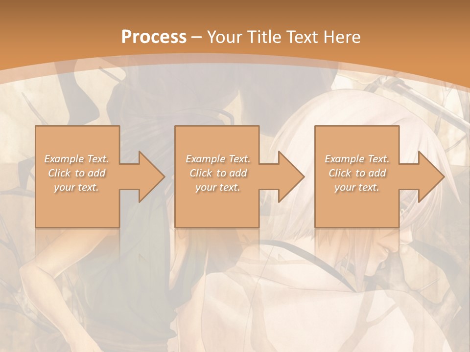 A Couple Of Anime Characters Sitting Next To Each Other PowerPoint Template