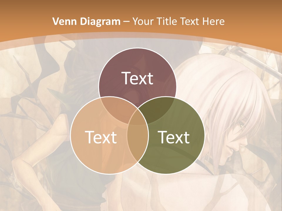 A Couple Of Anime Characters Sitting Next To Each Other PowerPoint Template