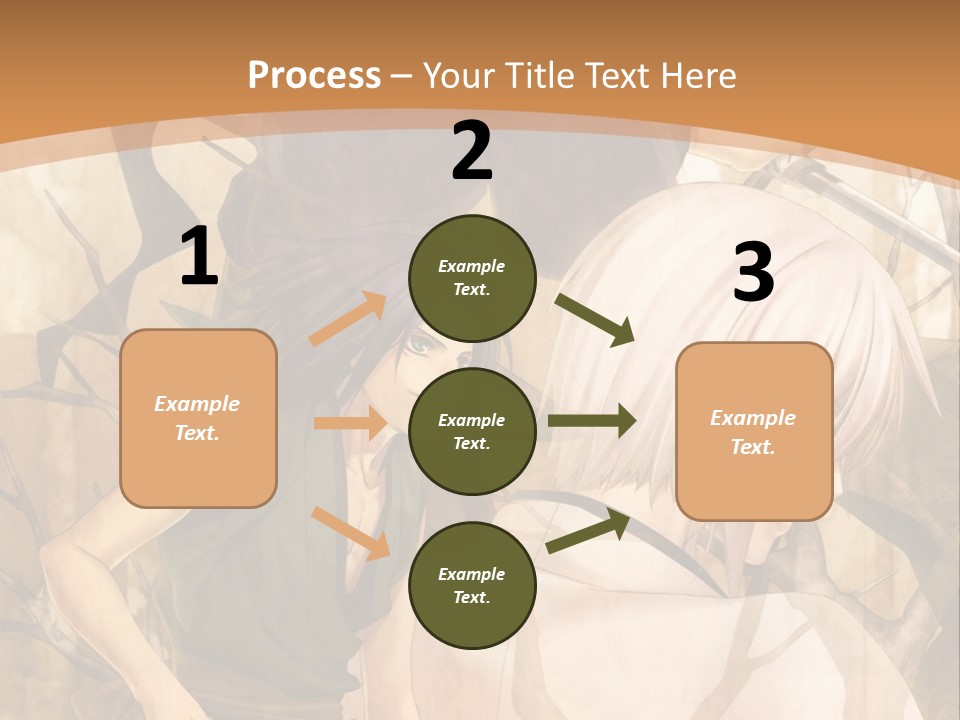 A Couple Of Anime Characters Sitting Next To Each Other PowerPoint Template