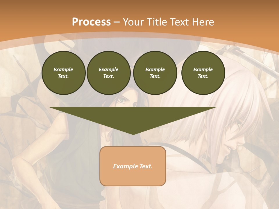 A Couple Of Anime Characters Sitting Next To Each Other PowerPoint Template