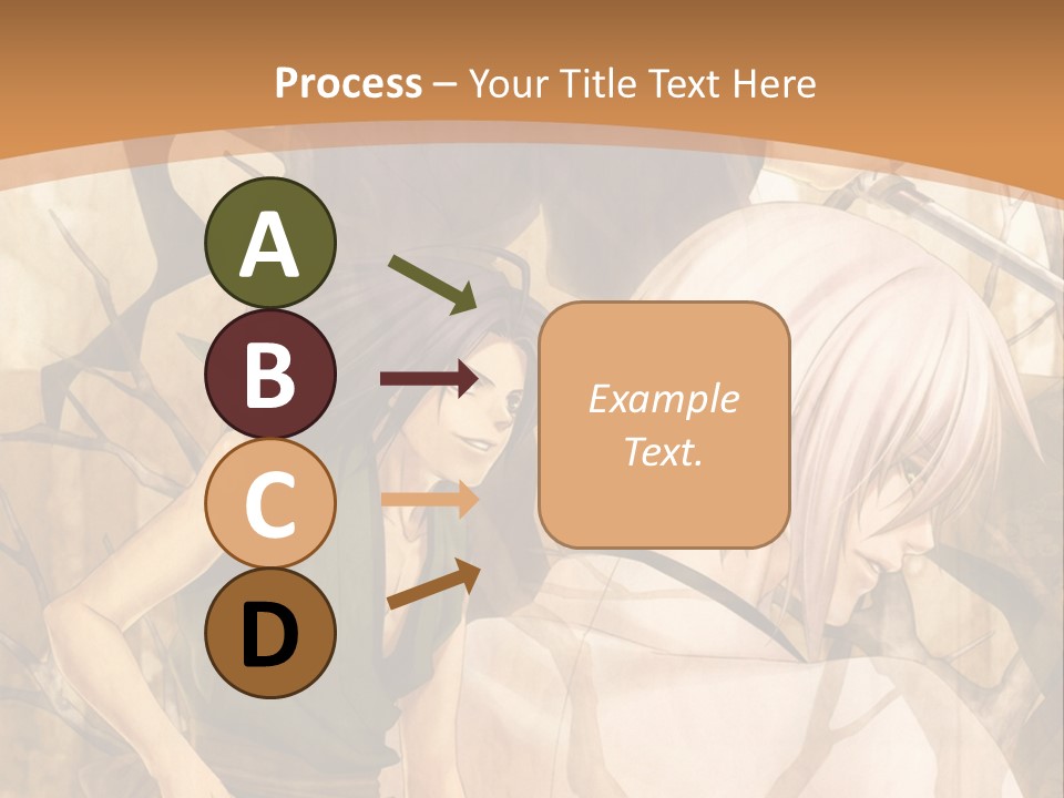A Couple Of Anime Characters Sitting Next To Each Other PowerPoint Template