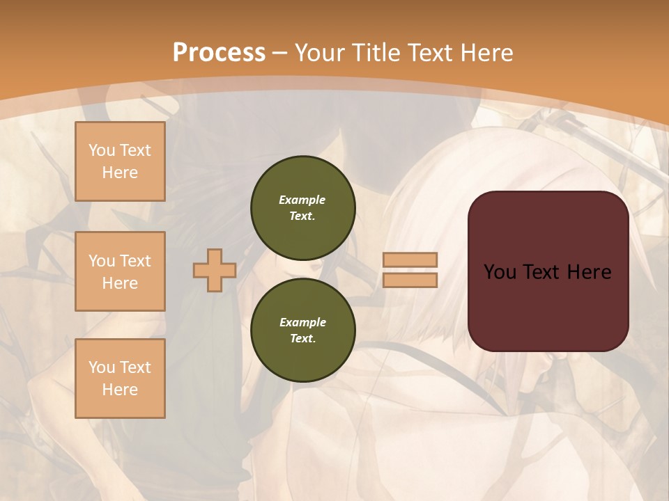 A Couple Of Anime Characters Sitting Next To Each Other PowerPoint Template