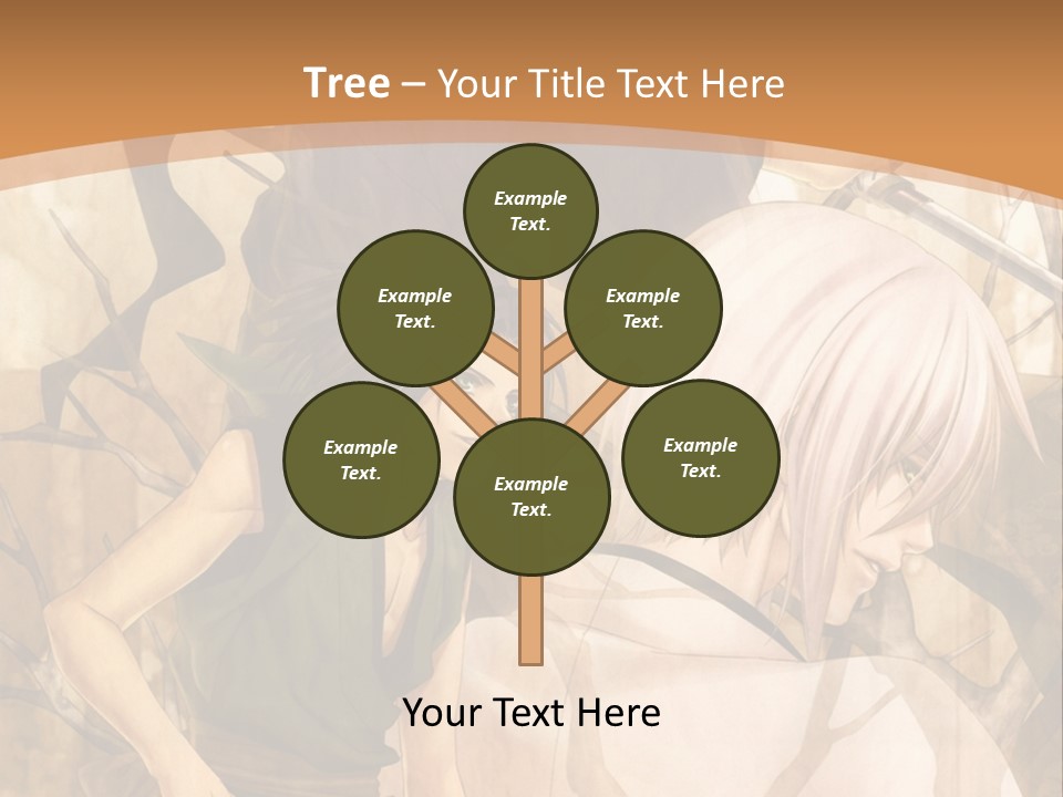 A Couple Of Anime Characters Sitting Next To Each Other PowerPoint Template