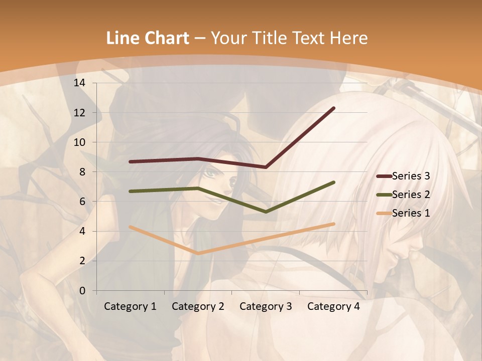 A Couple Of Anime Characters Sitting Next To Each Other PowerPoint Template