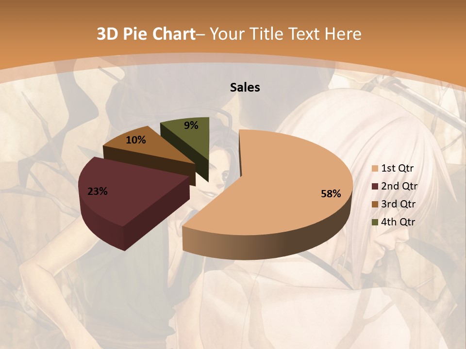 A Couple Of Anime Characters Sitting Next To Each Other PowerPoint Template