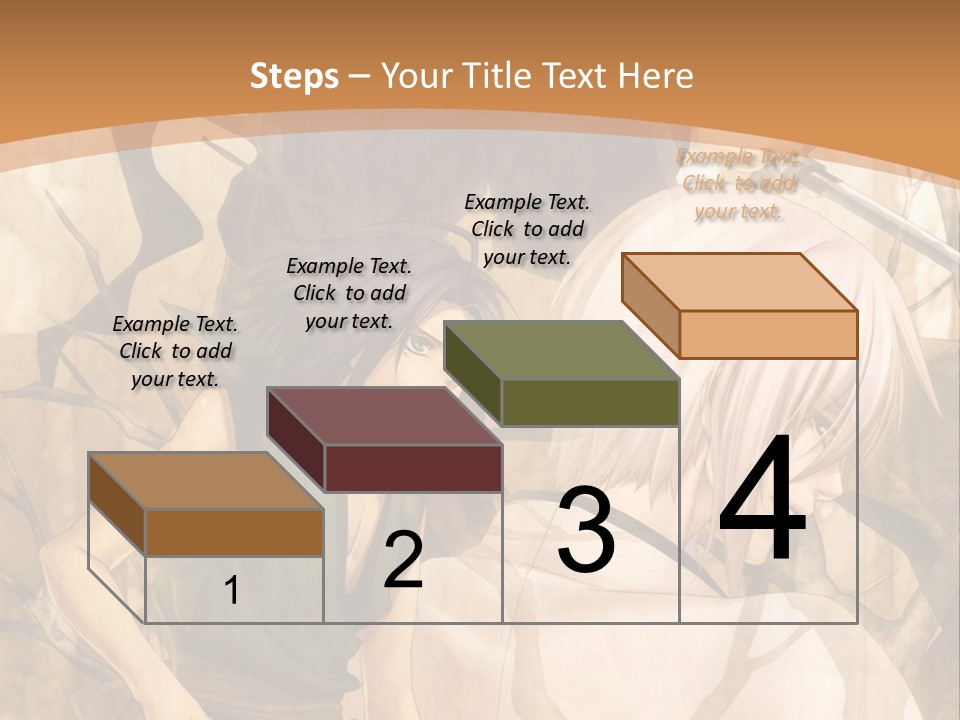 A Couple Of Anime Characters Sitting Next To Each Other PowerPoint Template
