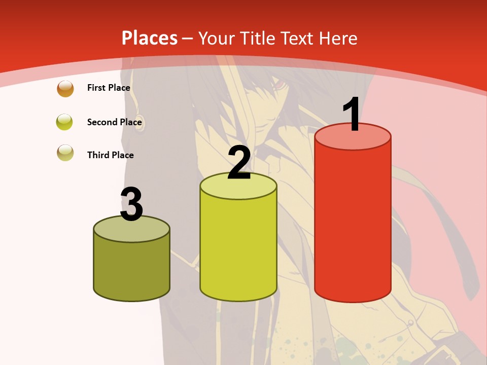 A Woman With A Sword On A Red Background PowerPoint Template