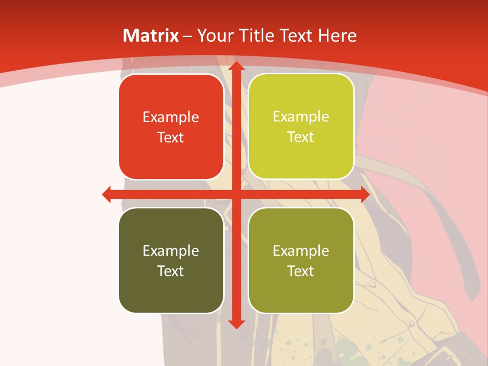 A Woman With A Sword On A Red Background PowerPoint Template