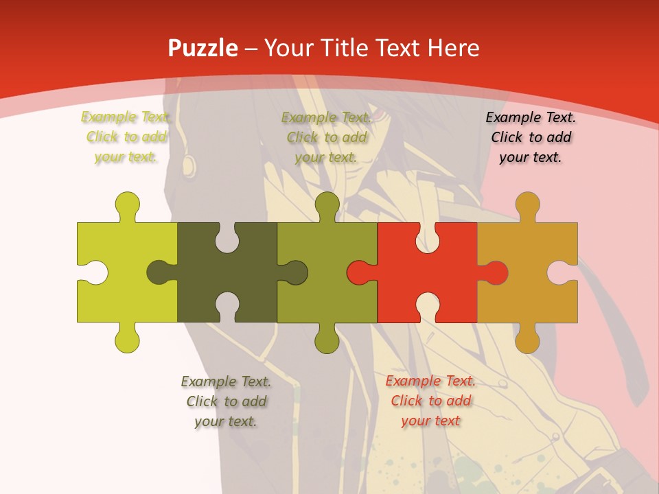 A Woman With A Sword On A Red Background PowerPoint Template