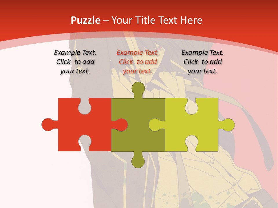 A Woman With A Sword On A Red Background PowerPoint Template