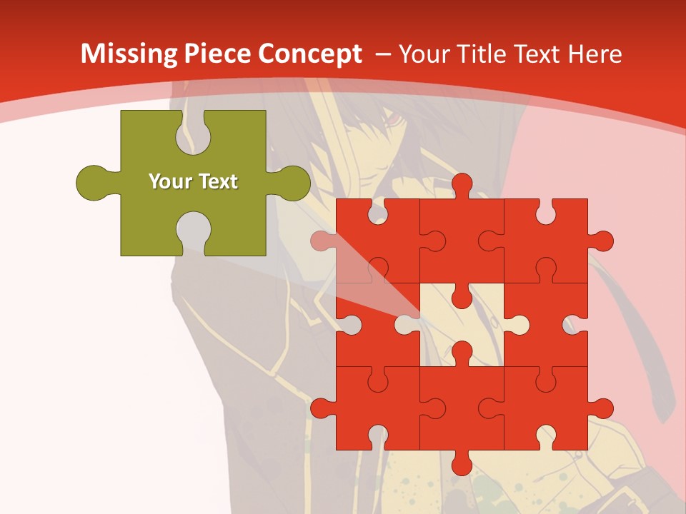 A Woman With A Sword On A Red Background PowerPoint Template