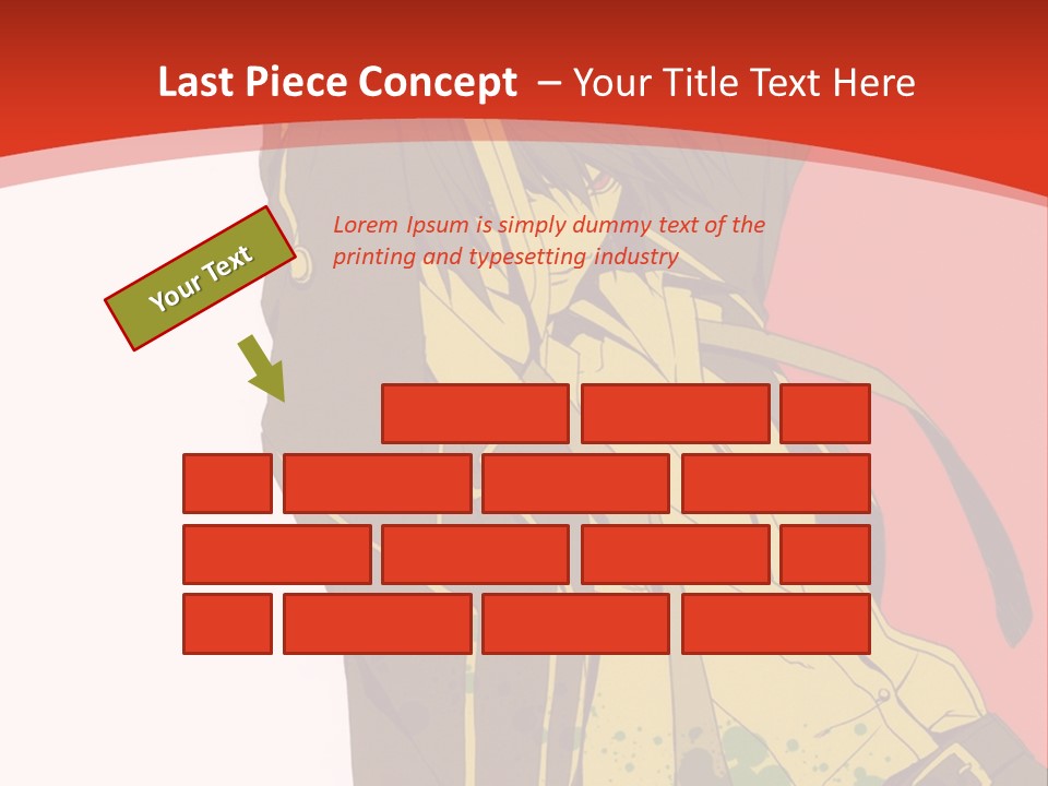 A Woman With A Sword On A Red Background PowerPoint Template