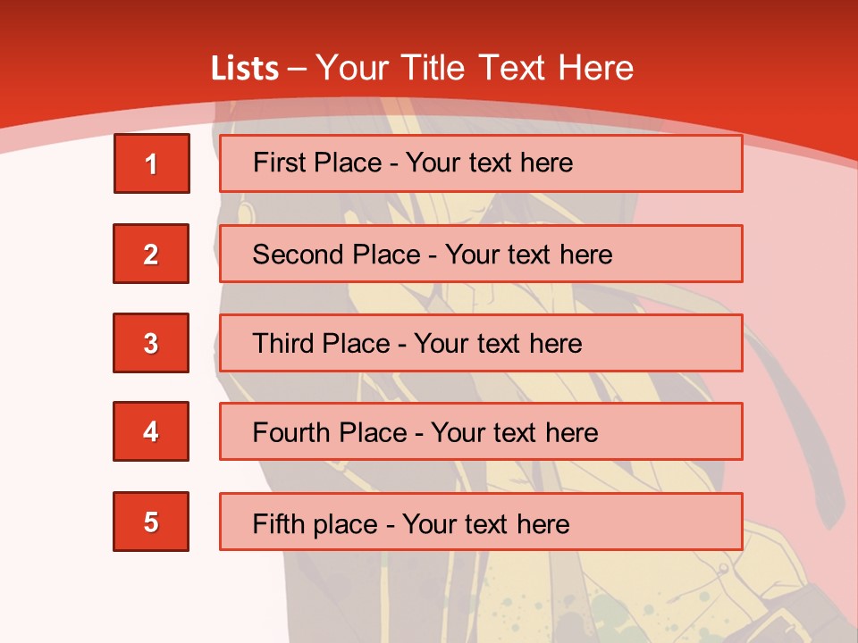 A Woman With A Sword On A Red Background PowerPoint Template